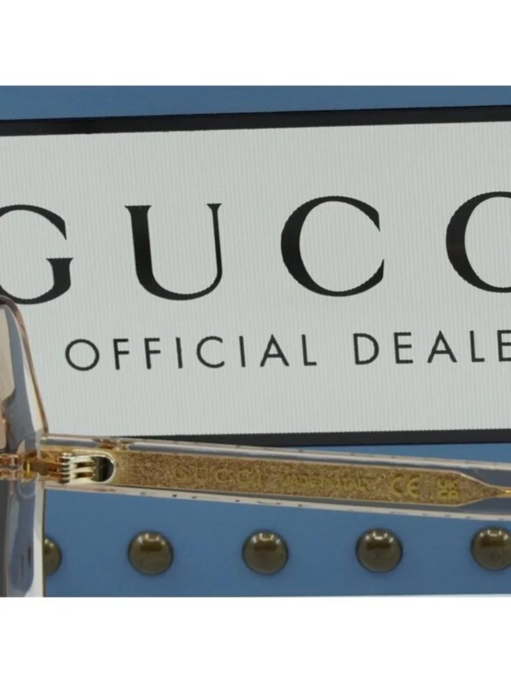 Gucci GG1314S 005 Square Sunglasses - Transparent Sand/Brown